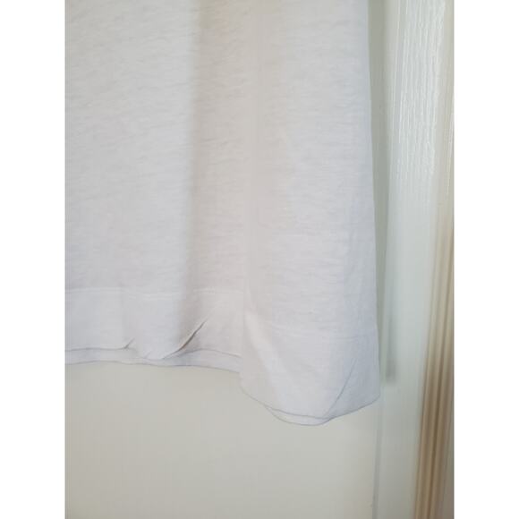 Eileen Fisher 100% Linen White Silver Sequined Relaxed Tank Top, Size Small - Picture 11 of 11